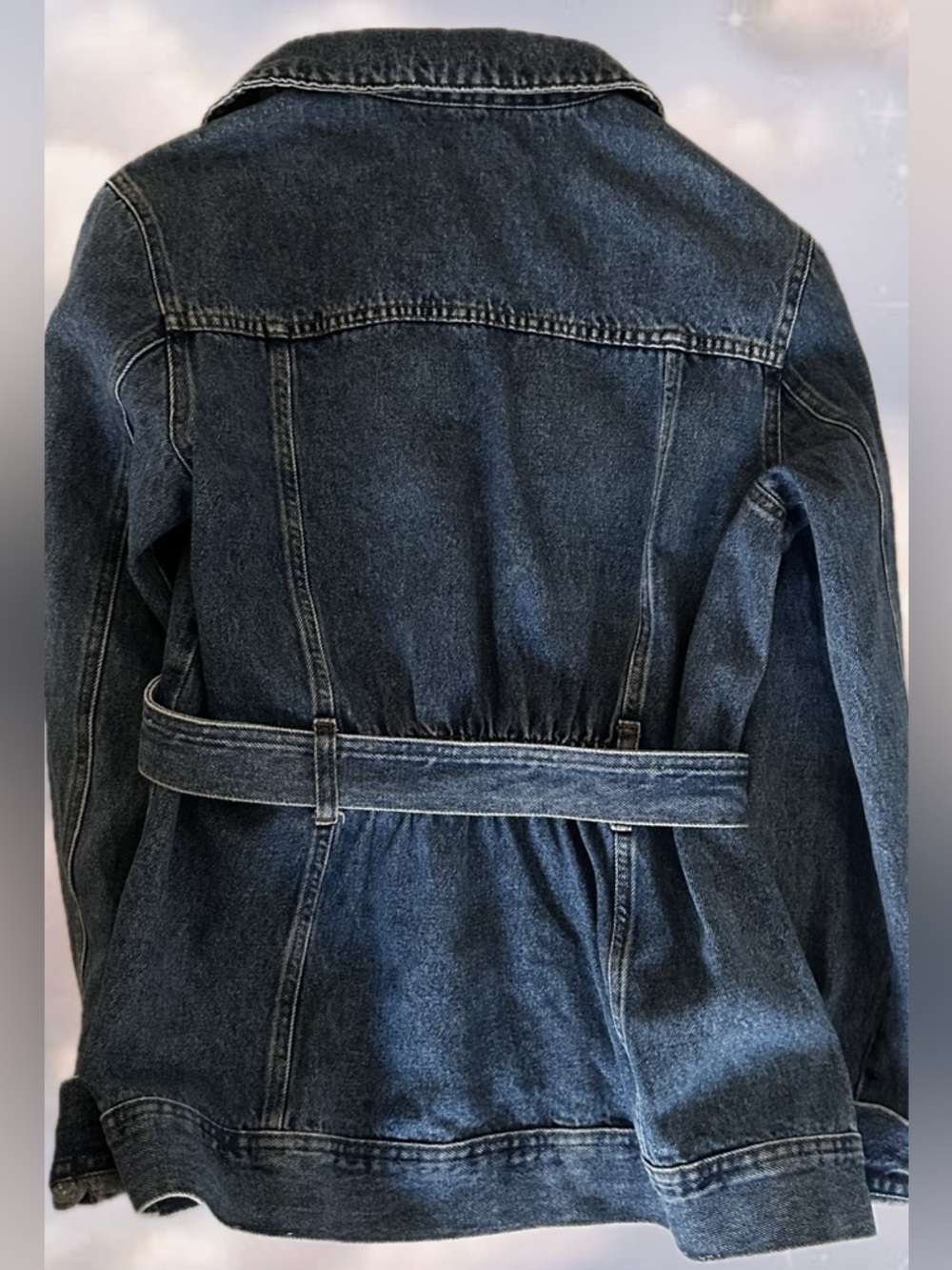💙 Kaele Collection Belted Denim Jacket 🌟 - Picture 4 of 6